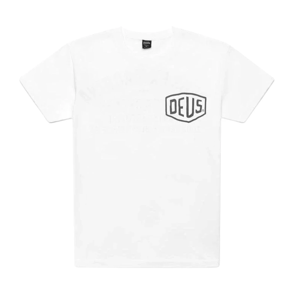 Deus Ex Machina Men's White Venice Address T-Shirt - T-Shirts - L - Tops