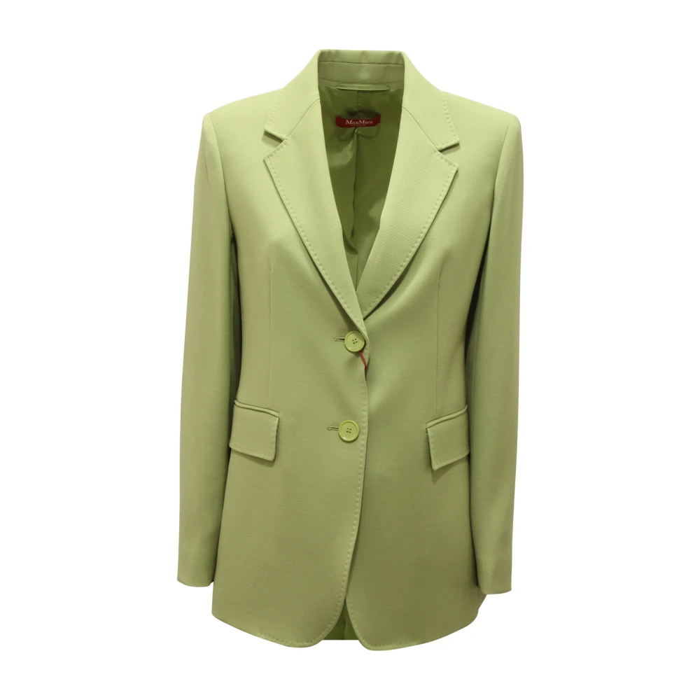 Max Mara Green Blazers, Female, M, Rosetta Wool Jacket