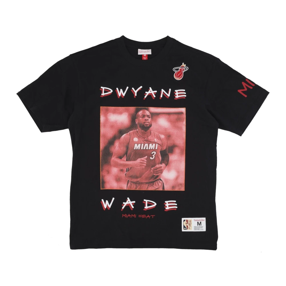 Mitchell & Ness Vintage Dwyane Wade Miami Heat Tee Black Heren