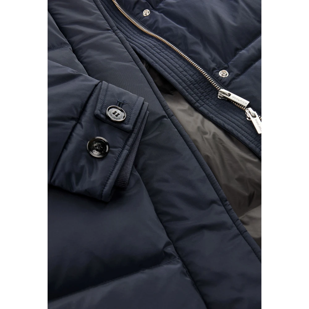 Woolrich Gewatteerde jas met capuchon en zakken Blue Dames