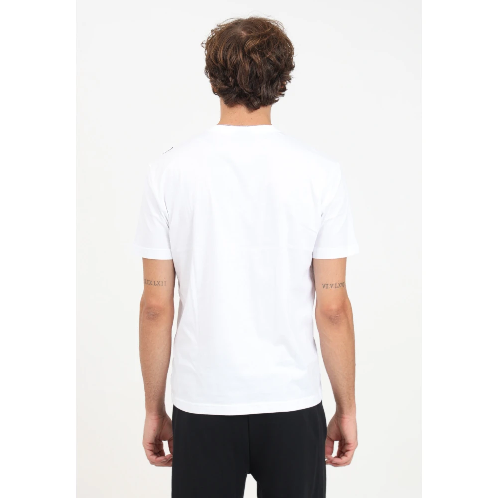 Emporio Armani EA7 Witte korte mouw logo T-shirt White Heren