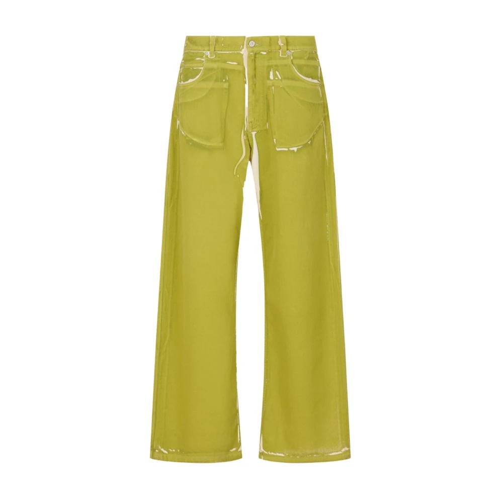 Marni Homme Vert Pantalons, Taille: W32 Wide Pantalons