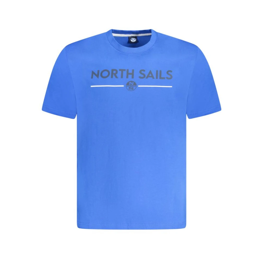 North Sails Blauw Katoenen T-shirt Blue Heren