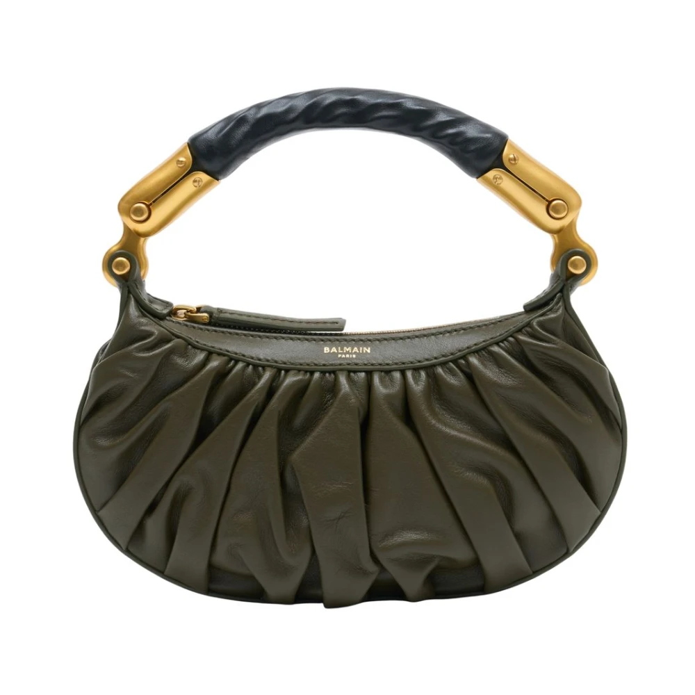Balmain Green Ebene Mini Bag - Female - Handbags - One Size - Bags