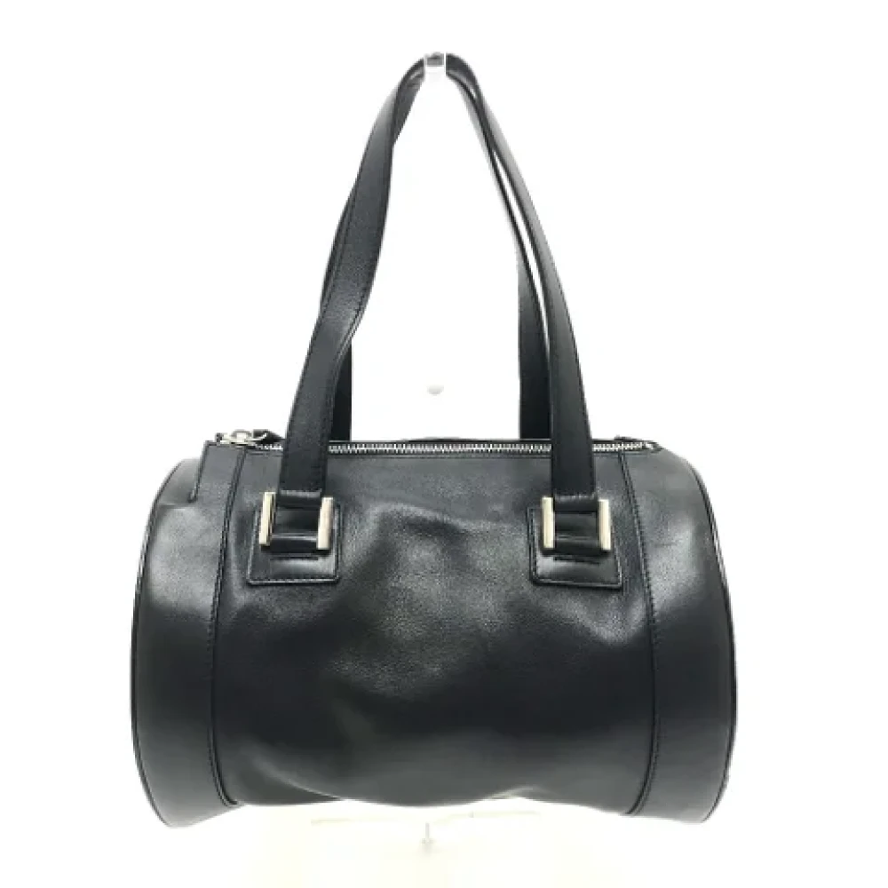 Bvlgari Vintage Pre-owned Leather handbags Black Dames
