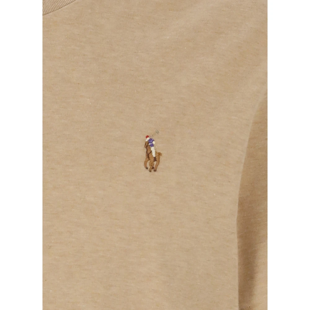 Ralph Lauren Beige Katoenen T-shirt met Iconische Pony Beige Heren