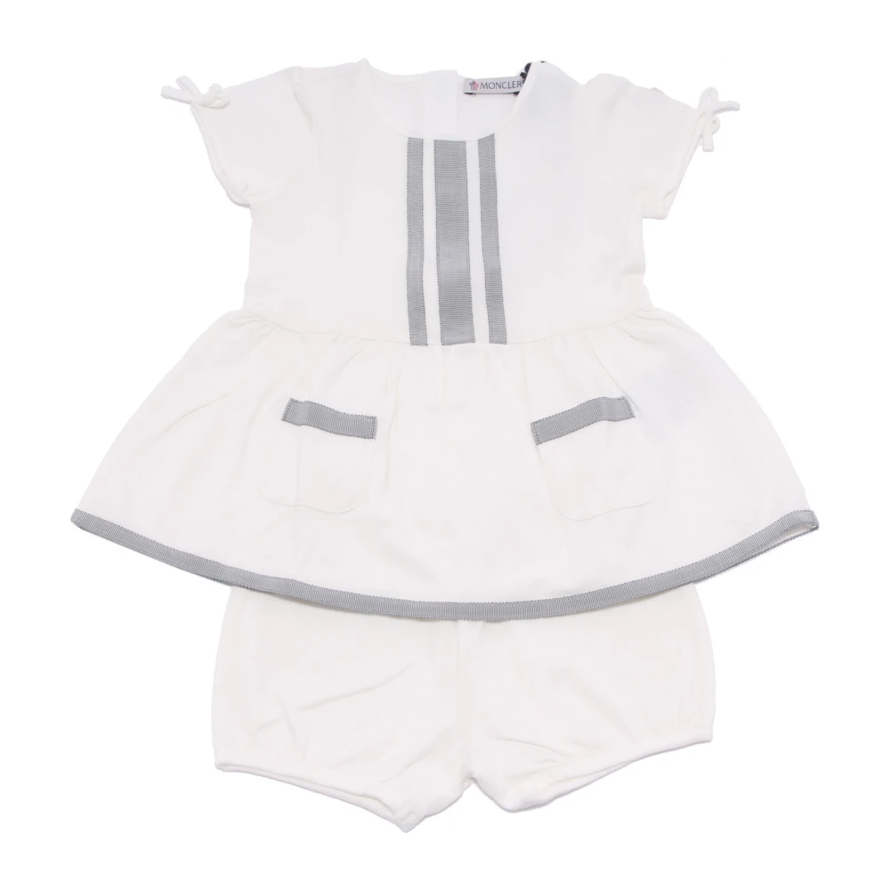 Moncler White Completo Abito - Female - Kids Sets - 9 M - Kids