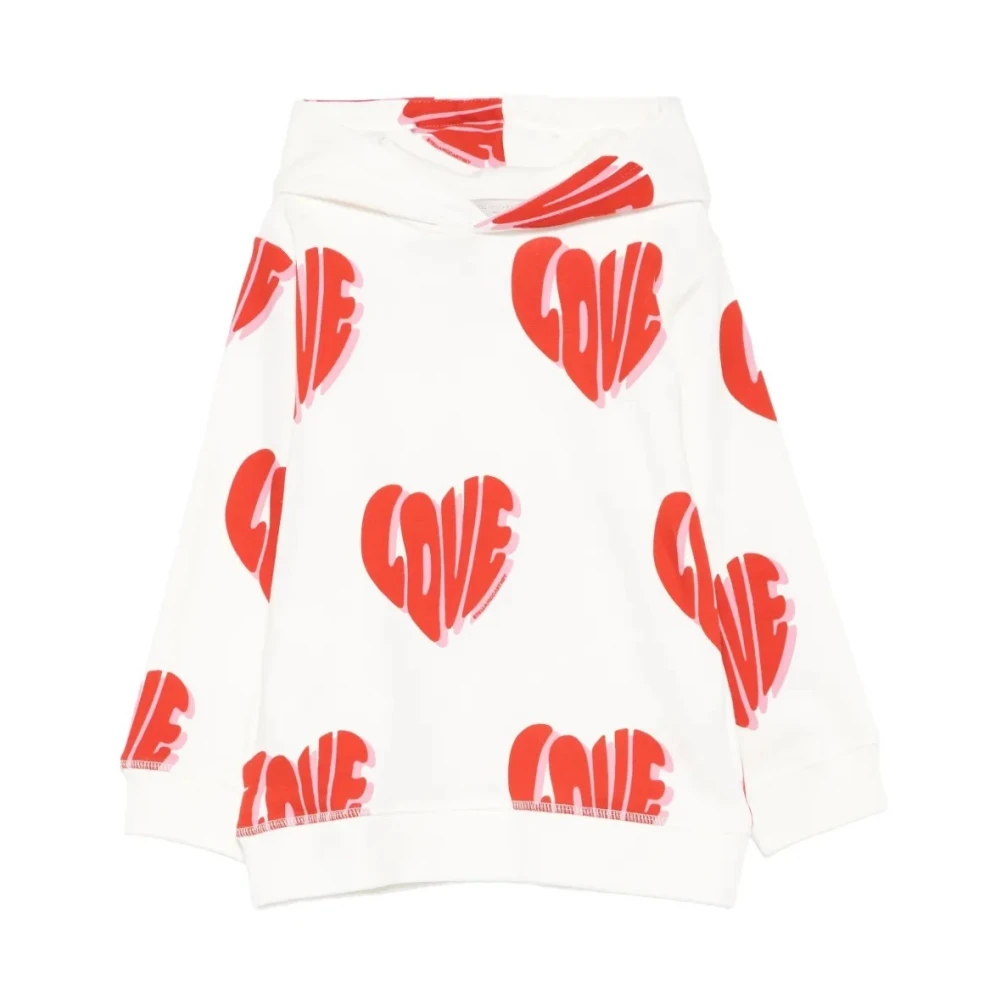Stella Mccartney Girls White Kids Heart Pattern Jumper - Kids Sweatshirts - 5 Y - Kids
