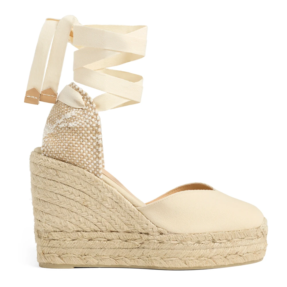 Castañer Women's Beige Chiara/8Ed/001 11 Cm Wedges