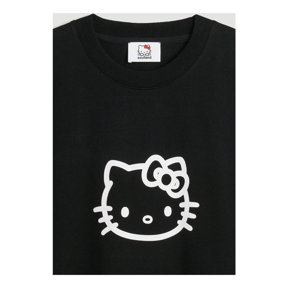 Soulland Relaxed-fit T-shirt met zeefdruk Black Unisex