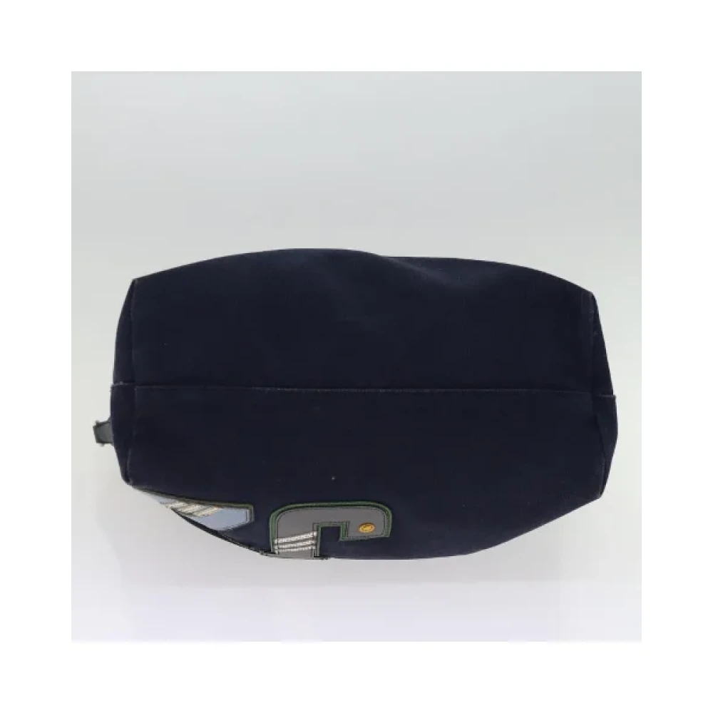 Prada Vintage Pre-owned Cotton handbags Blue Dames