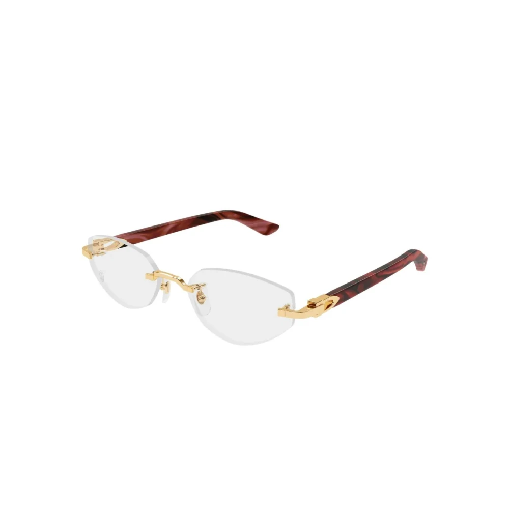 Cartier Women's Yellow Glasses, 55 Mm, Ct0609o Optical Frame
