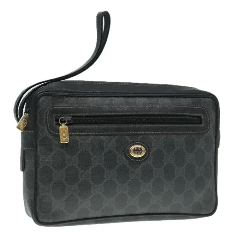 Gucci Vintage Pre-owned Leather clutches Black Dames