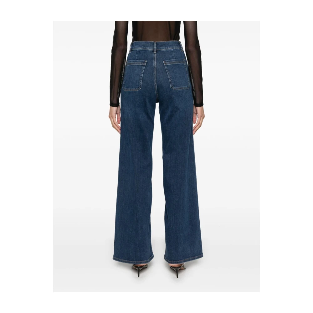 Frame Blauwe Palazzo Flare Jeans Blue Dames