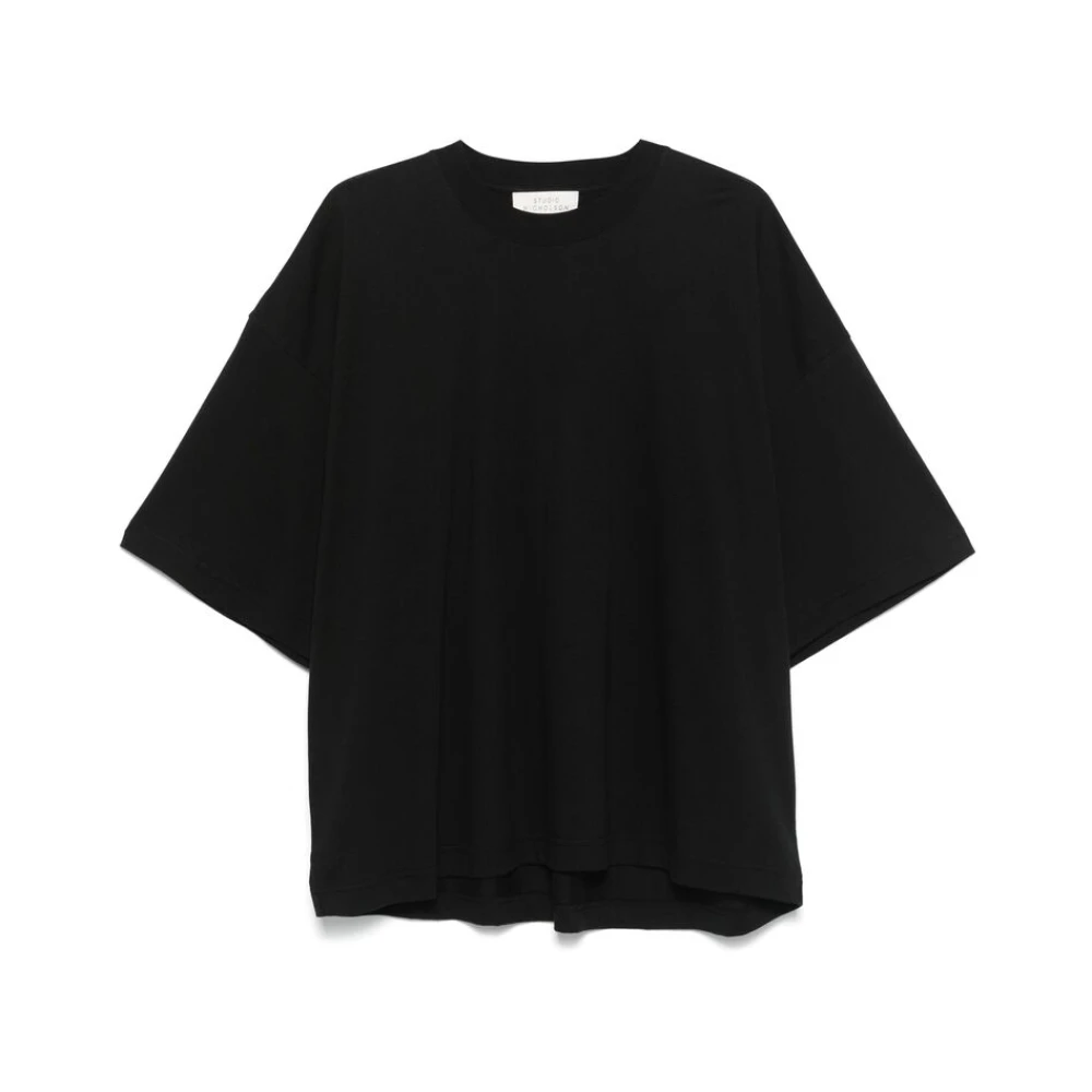Studio Nicholson Zwart Crew Neck T-shirt Black Heren