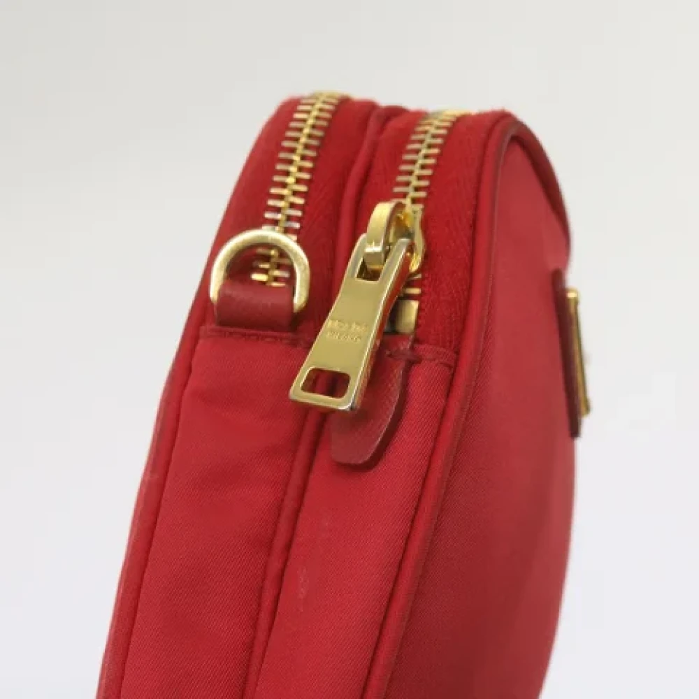 Prada Vintage Pre-owned Nylon pouches Red Dames