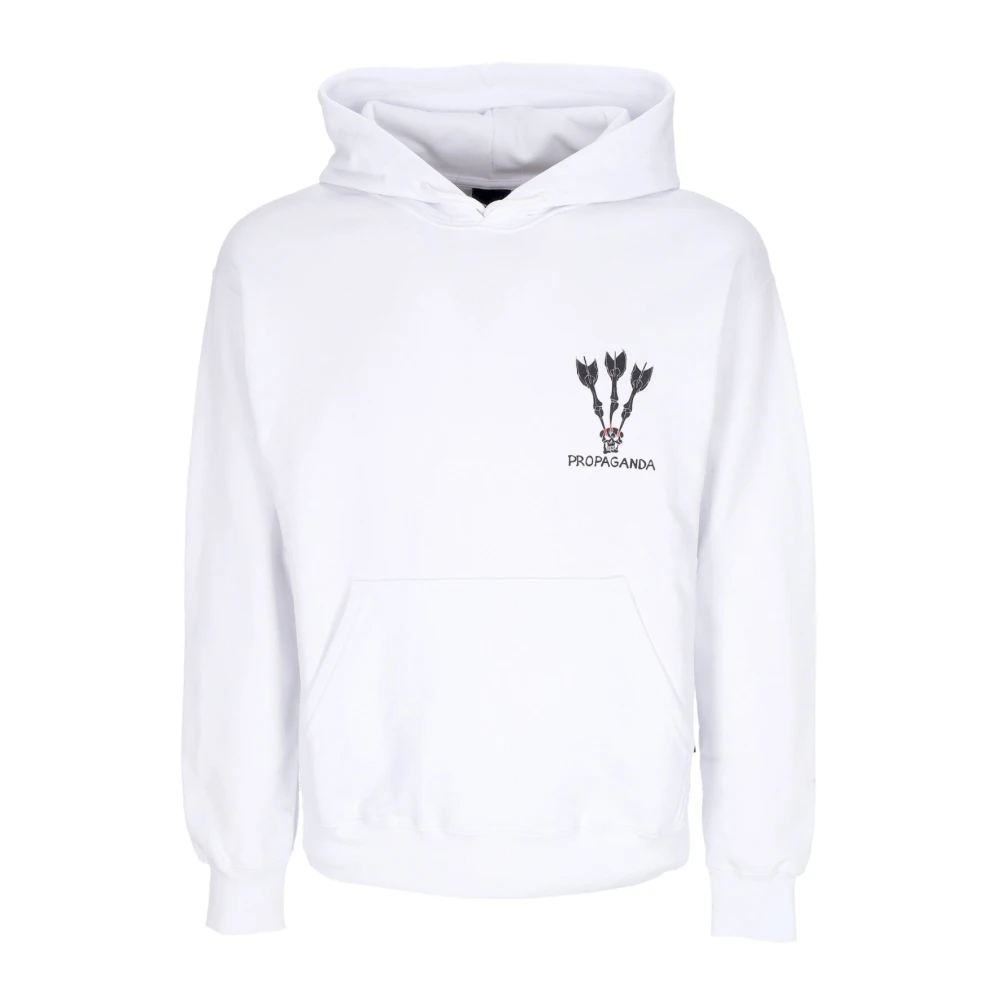 Propaganda Men's White Lightweight Hooded Sweatshirt With Drawstring - Hoodies - Xs - Sweatshirts & Hoodies