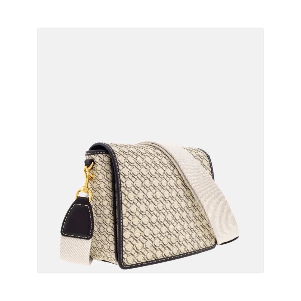 Carolina Herrera Canvas Crossbody Tas met Verstelbare Band Beige Dames