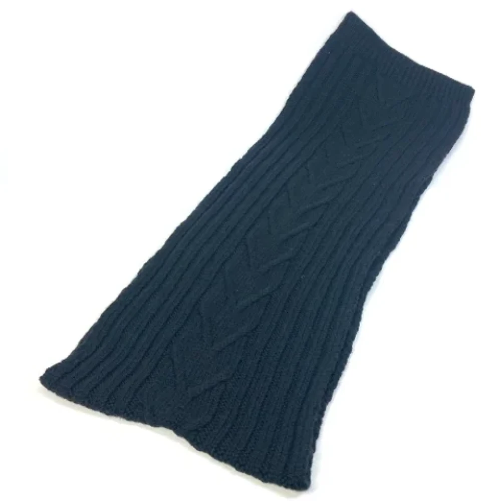 Louis Vuitton Vintage Pre-owned Wool scarves Blue Heren