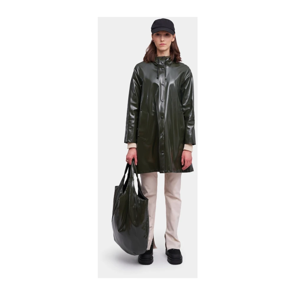 Stutterheim A-lijn Waterdichte Regenjas voor Vrouwen Green Dames