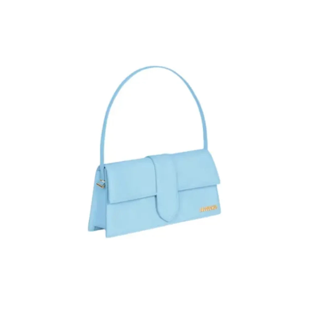 Jacquemus Turquoise Schoudertas met Gouden Accenten Blue Dames