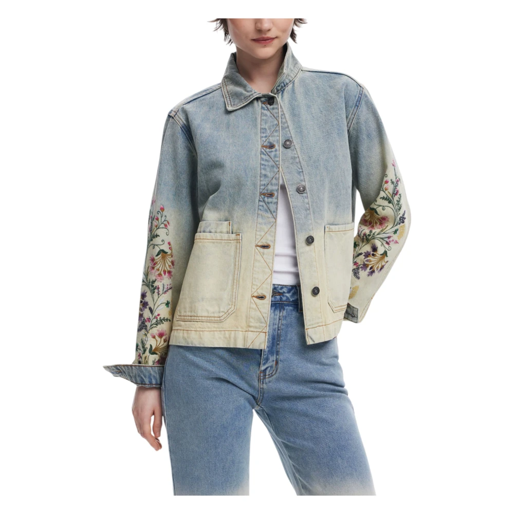 Desigual Katoenen Damesjassen Collectie Blue Dames
