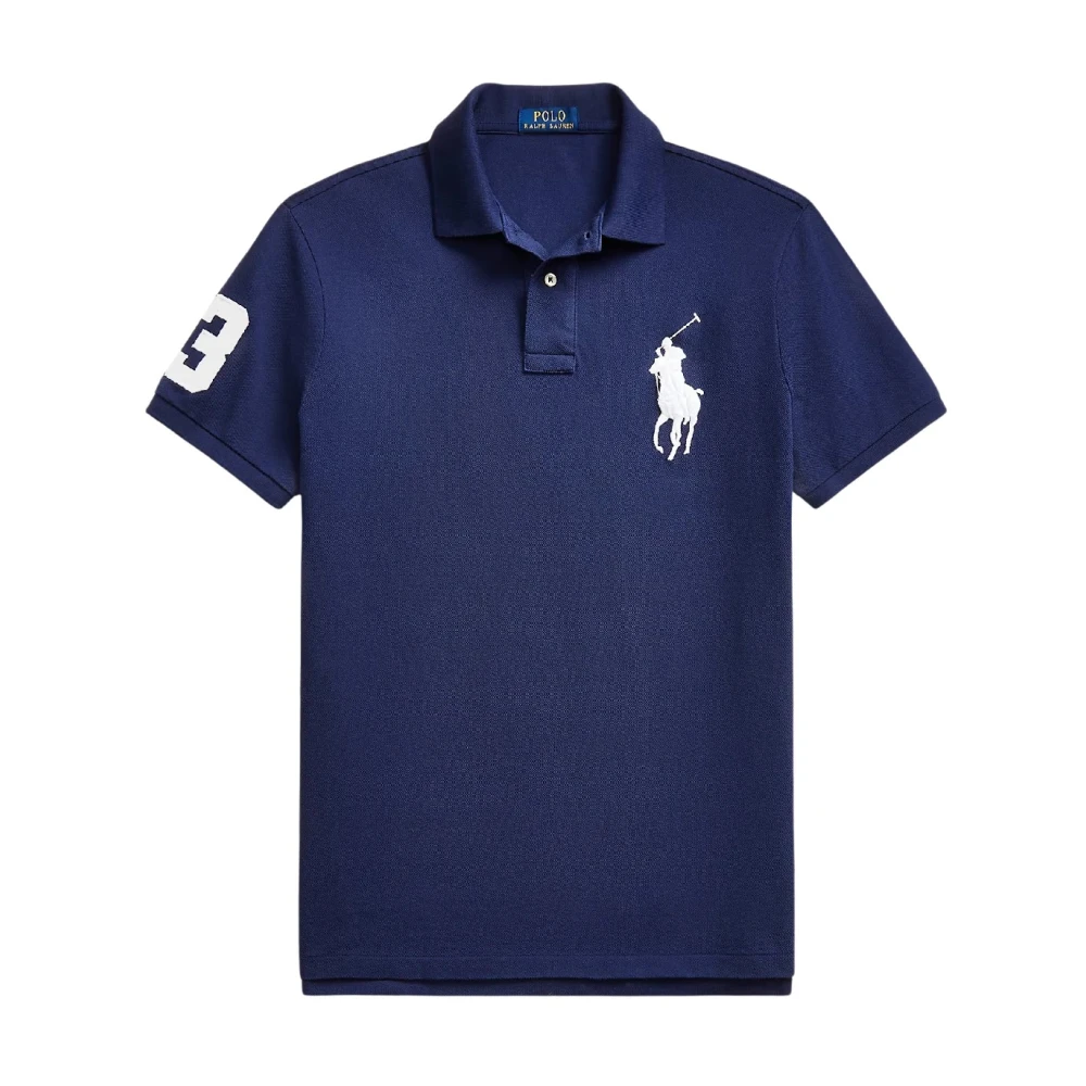 Ralph Lauren Men's Blue T-Shirt Polo Custom Slim Fit