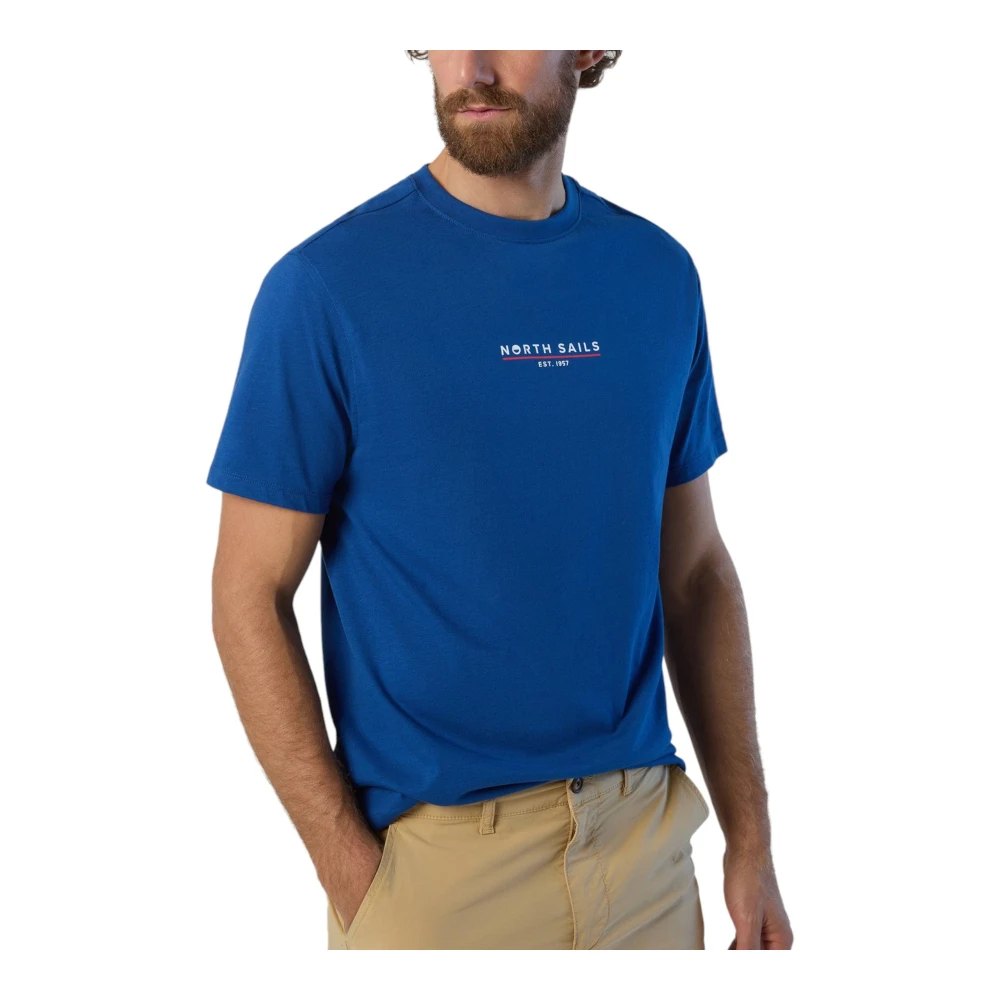 North Sails Korte Mouw T-shirt Blue Heren