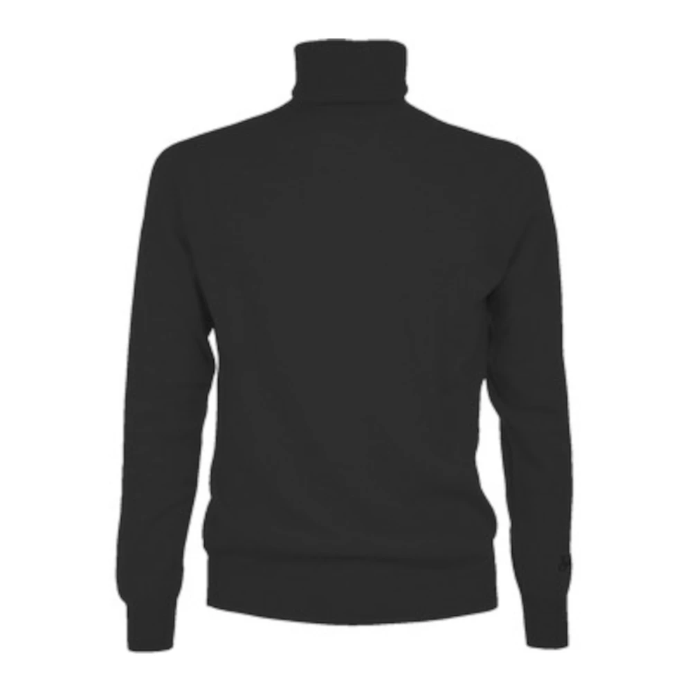 Mc2 Saint Barth Men's Black Turtlenecks, L, Turtleneck Jumper