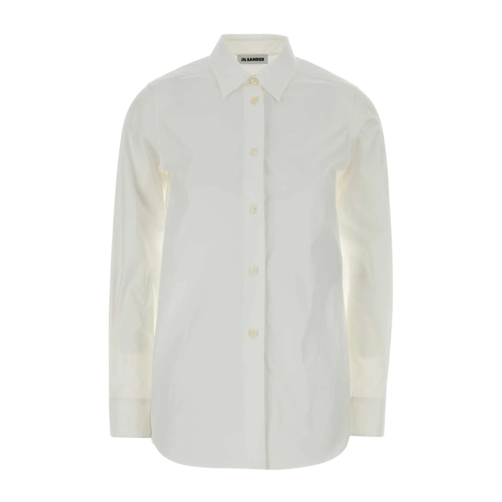 Jil Sander Women's White Cotton Poplin Shirt - Shirts - Xl - Blouses & Shirts