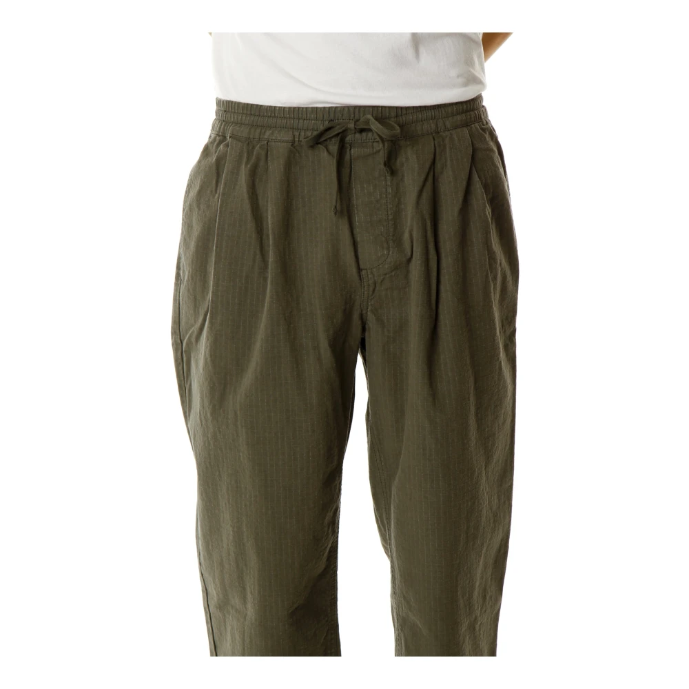 American vintage Tapered-Fit Elastische Taille Broek Green Heren