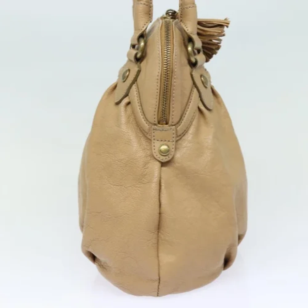 Burberry Vintage Pre-owned Leather shoulder-bags Beige Dames