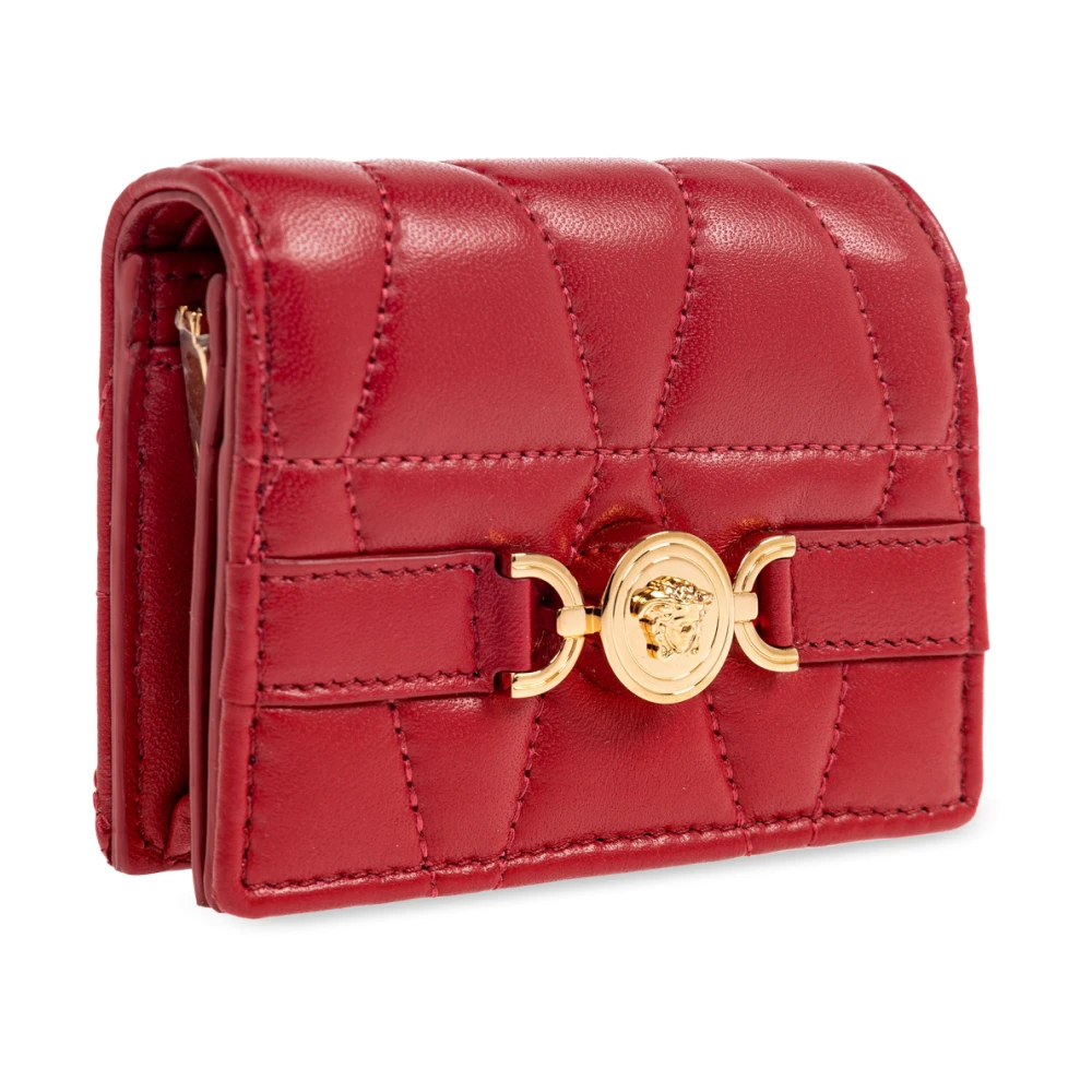 Versace Leren portemonnee Red Dames
