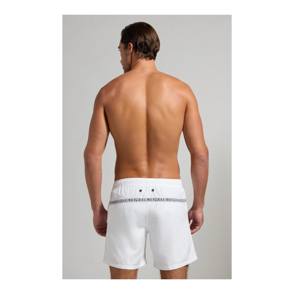 Bikkembergs Witte Logo Zwembroek White Heren