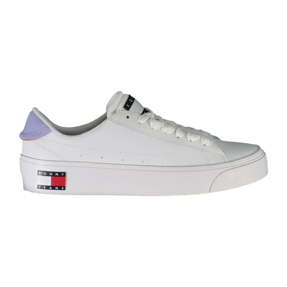 Tommy Hilfiger , Sneakers, Female, White, 7 Uk, Sporty Lace-Up Trainers With Logo Detail