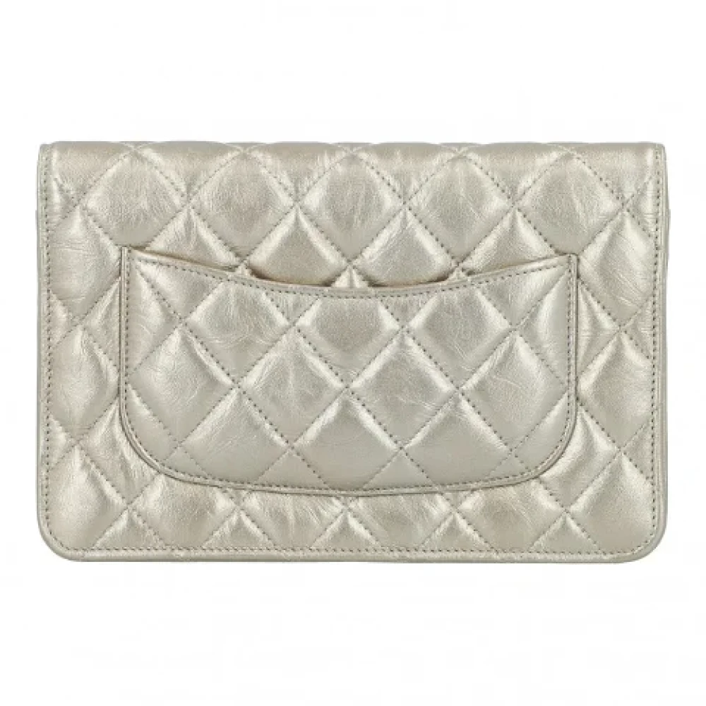 Chanel Vintage Pre-owned Leather wallets Beige Dames