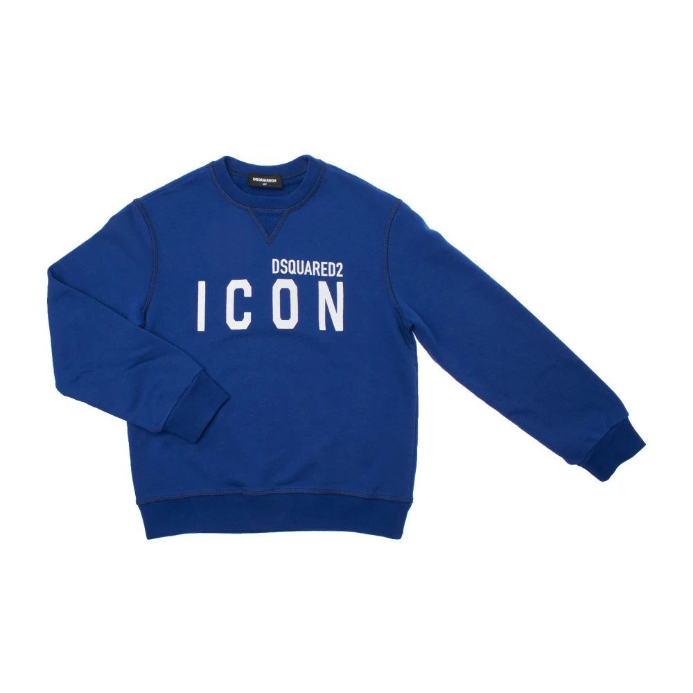 Dsquared2 Boys Blue Round Neck Urban Icon Sweatshirt - Kids Sweatshirts - 10 Y - Kids