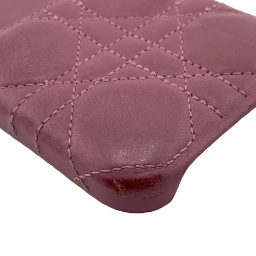 Dior Vintage Pre-owned Leather home-office Pink Dames