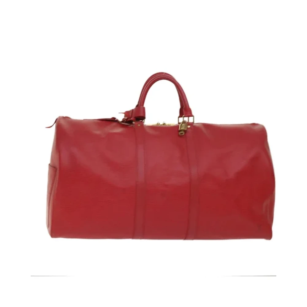 Pre-owned Rødt skinn Louis Vuitton Keepall
