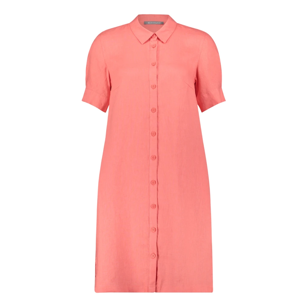 Betty & Co Casual Jurk met Kraag Red Dames