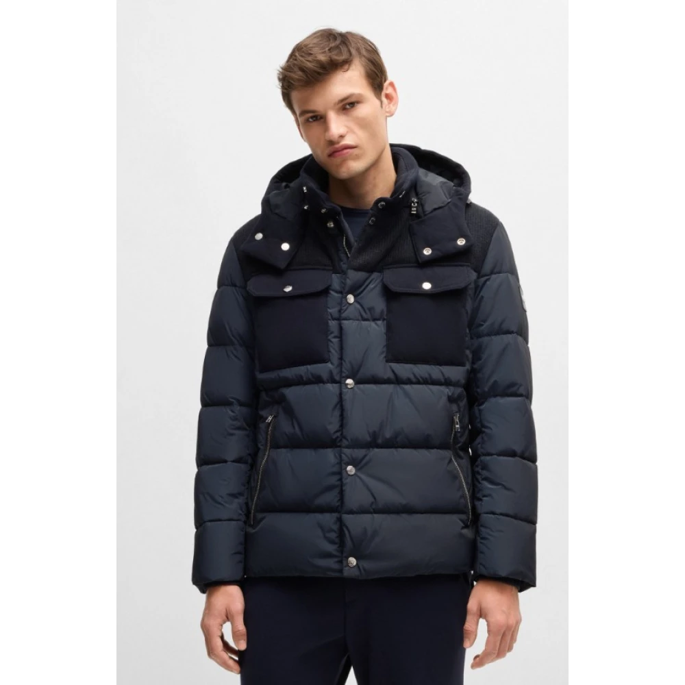 Hugo Boss Blauwe Hoodie met Ritssluiting Blue Heren