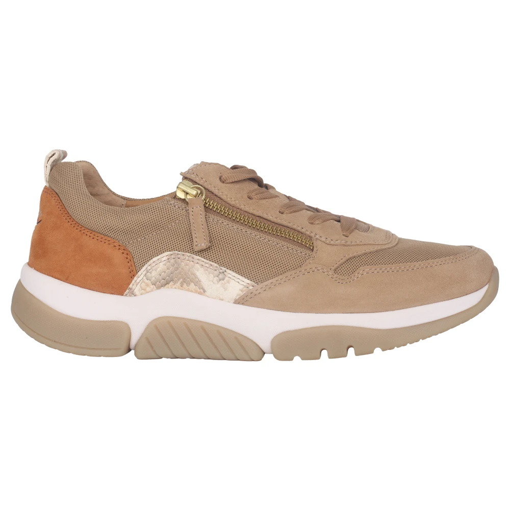 Gabor Bruine rollende sneaker voor vrouwen Dames Schoenen Beige
