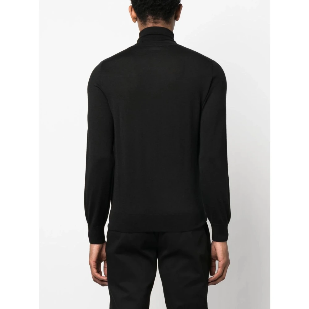 Brioni Luxe Cashmere Silk Rollneck Sweater Black Heren