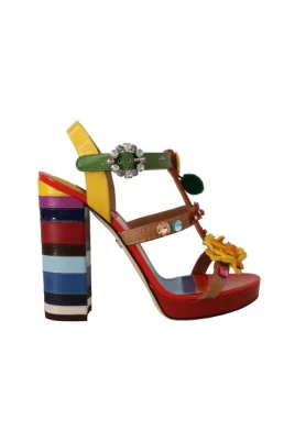 Cotton Platform Sandals