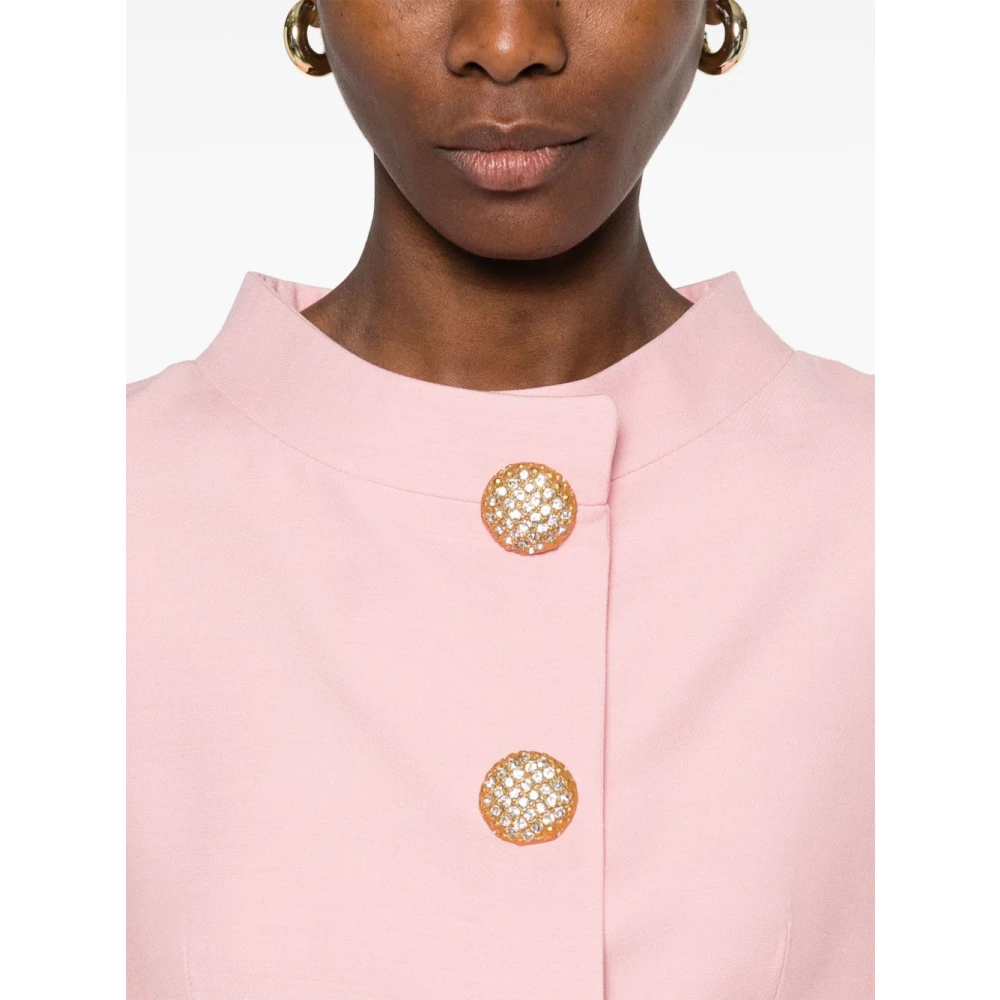 Valentino Roze Jurk met Knoopdetail Pink Dames