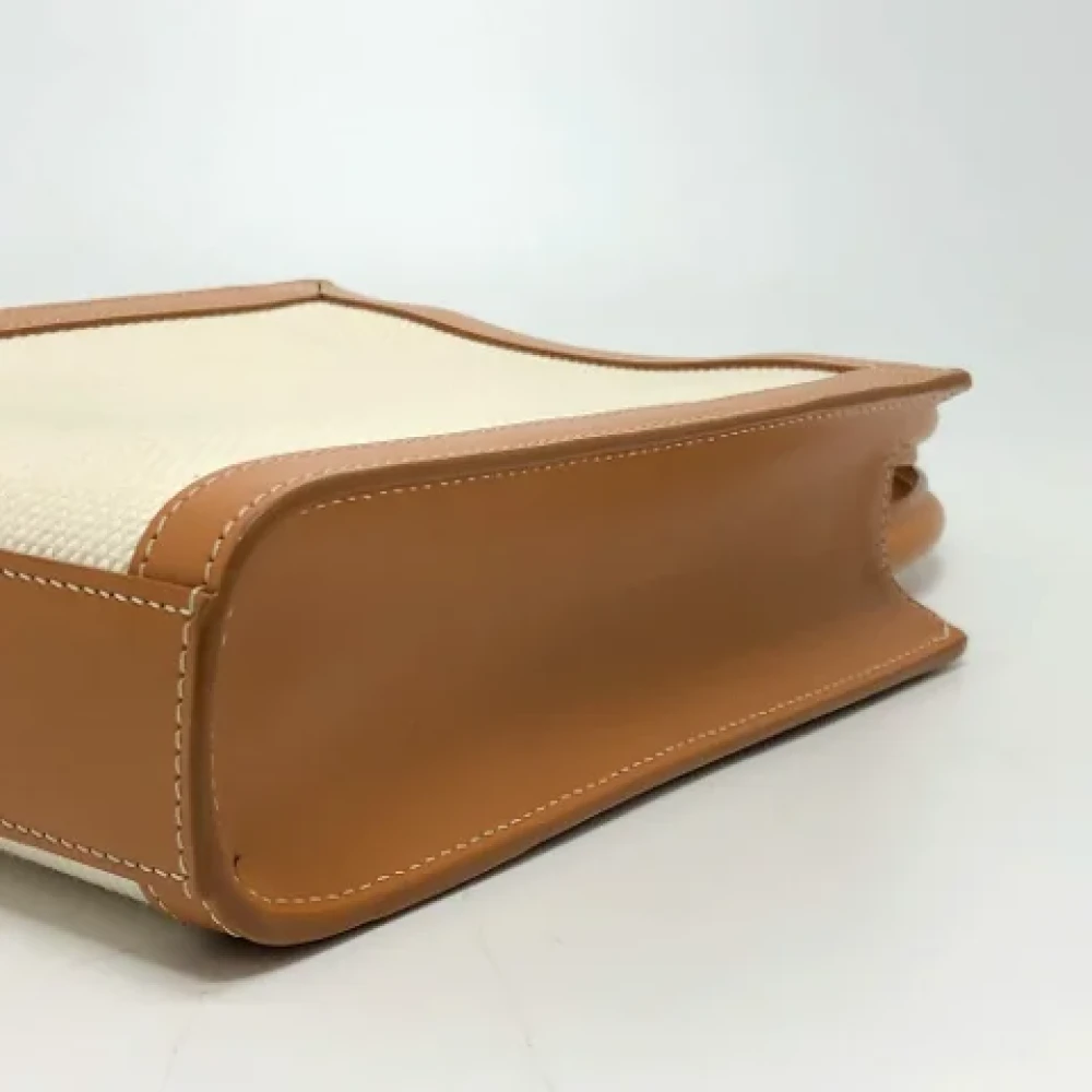 Celine Vintage Pre-owned Fabric shoulder-bags Beige Dames