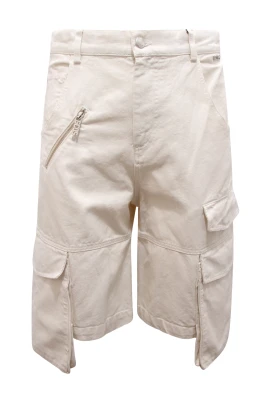 Cargo Denim Shorts Off White Ultracargo
