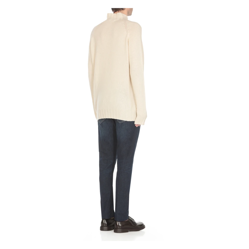 Tagliatore Sweaters Ivory Beige Heren