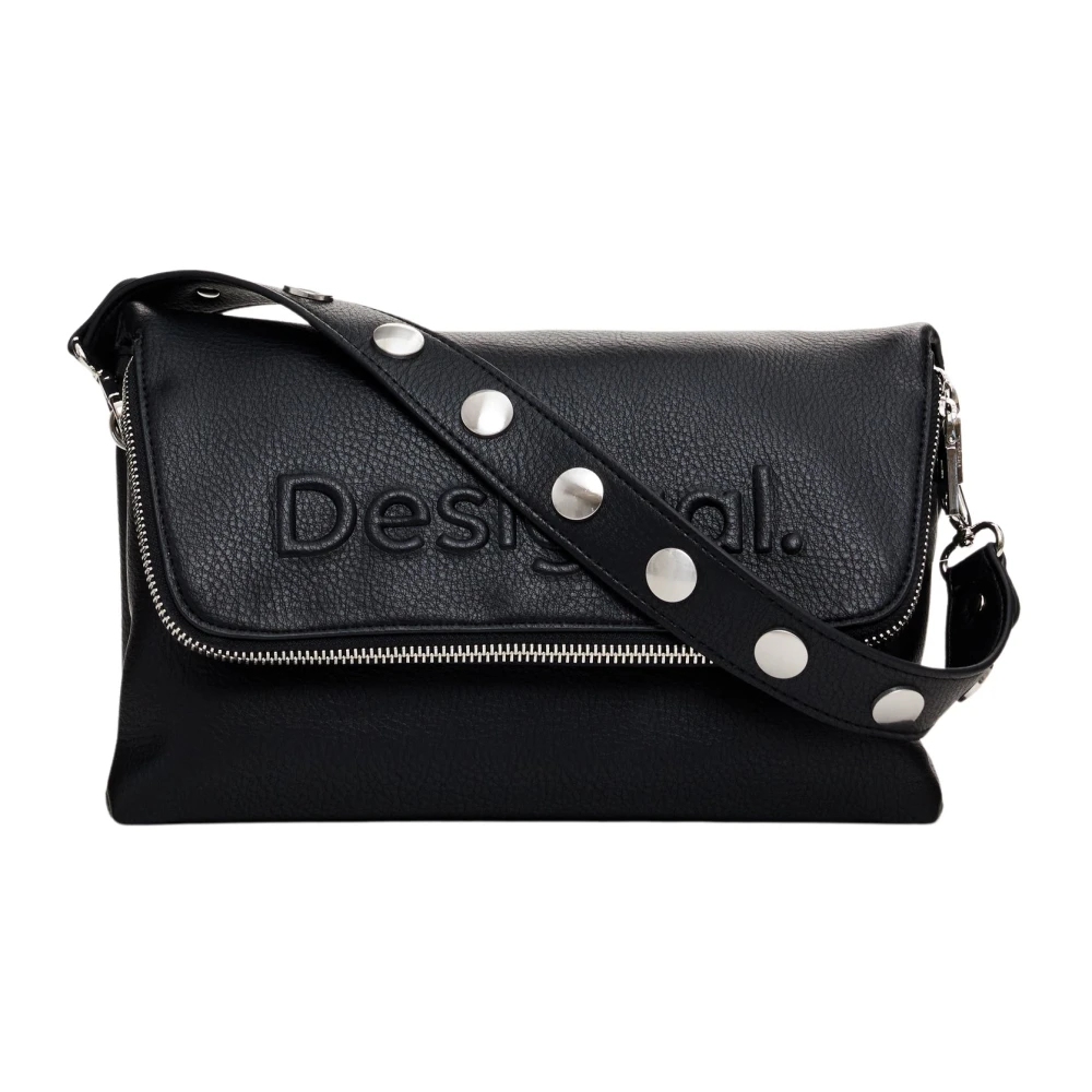 Desigual Stijlvolle Schoudertas Zwart Black Dames