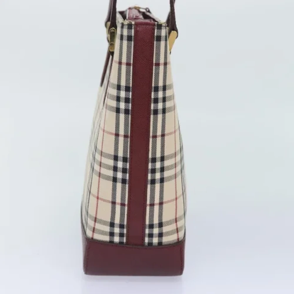Burberry Vintage Pre-owned Canvas handbags Beige Dames